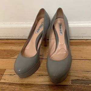 Grey Stiletto Platform Heels